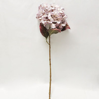 Bunga Hydrangea Buatan Sutra Tiruan Langsung dari Pabrik untuk Buket Tangan, OEM Kustom, Sentuhan Lembut, Bunga Hydrangea Sutra Tiruan