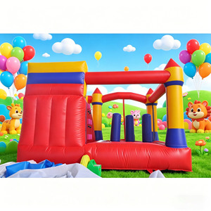 Structure gonflable commerciale combinée avec toboggan, thème <span class=keywords><strong>château</strong></span> classique, pour la location événementielle et les entreprises - Product Image 5