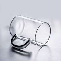 Vente chaude Verres transparents colorés de haute qualité avec poignée six couleurs Tasse à lait Verres colorés
