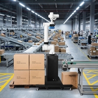 Système de palettisation par convoyeur avec cobot industriel 6 axes, haute précision, faible coût, fiable, automatisation industrielle directe