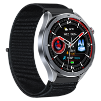 Reloj Inteligente OEM con ECG, Monitor de Frecuencia Cardíaca, Presión Arterial y Sueño, Pantalla TFT de 1.53 Pulgadas, Correa de Silicona, Asistente de Voz con IA, IP68