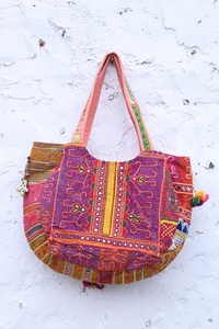Sac Banjara vintage, sac hobo, pochette, sac à bandoulière ethnique indien brodé à la main, sac à main coloré bohème grande capacité avec fermeture éclair - Product Image 2