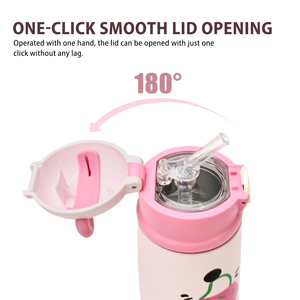 320ml Cute Animal Ear Children's Bottle-Custom Design <b>Double</b> <b>Wall</b> Vacuum Insulated Stainless Steel BPA Free Portable Rope 6 - Product Image 2