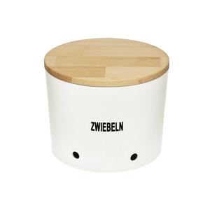 Contenedor para Alimentos con Tapa de Madera de Haya, Diseño Natural, para Guardar Cebollas - Product Image 1