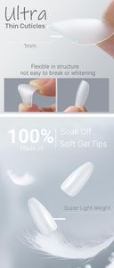 MyBeautyNails label privé gel doux gelée conseils gravé amande cercueil rond couverture complète presse sur les ongles xxs xs capsul gel x ongles - Product Image 3