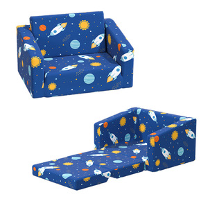 Canapé pliant pour enfants Du Babo, siège en mousse couleur feuille cosmique licorne, pour enfants de 2 ans et plus, design pliable - Product Image 4