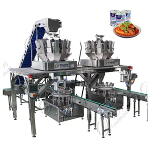 Lwt linha de produção de atum automático lata de peixe linha de produção