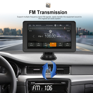 Podofo Reproductor Multimedia Inalámbrico Portátil para Automóvil con Pantalla HD de 7 Pulgadas, Radio para Automóvil con Carplay/Android Auto, AirPlay, Android Cast, Música por BT - Product Image 4