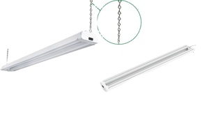 Éclairage linéaire 4 pieds blanc SMD LED 5000K lumière du jour pour bureau, commerce, entrepôt, IP20, 50000 heures, 110Lm/W, AC220V - Product Image 3