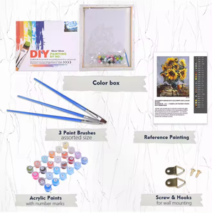 Dipinto a <span class=keywords><strong>Numeri</strong></span> Fai-da-Te su Tela Acrilica con Paesaggio di Lago <span class=keywords><strong>Blu</strong></span> Personalizzato, Ecologico e Moderno, Regalo per Bambini - Product Image 3