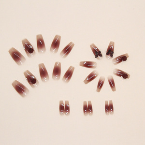 <span class=keywords><strong>Uñas</strong></span> a presión personalizadas, <span class=keywords><strong>uñas</strong></span> artificiales manchadas de lujo, <span class=keywords><strong>uñas</strong></span> postizas con pegamento rojo <span class=keywords><strong>coral</strong></span> francés para niña, 24 Uds. - Product Image 4