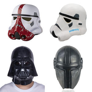 Máscaras de película Starswar, cascos mandalorianos de <span class=keywords><strong>Boba</strong></span> <span class=keywords><strong>Fett</strong></span>, guerreros negros y soldados blancos, máscaras de Tshubaka, tocado de látex, juguete de terror - Product Image 3