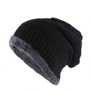 K104 New Winter Fleecy <strong>Men</strong> Knitted <strong>Hats</strong> Warm Snow Outdoor Sports Korean Edition <strong>Woollen</strong> <strong>Hats</strong> Breathable Versatile <strong>Hat</strong> - Product Image 1
