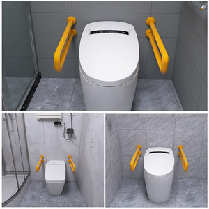 Barre d'appui en forme de U, capacité de charge de 100 kg, antidérapante, en plastique et acier inoxydable, pour toilettes, lavabo, passage, dispositif d'assistance - Product Image 5