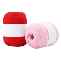 Fil à tricoter en cachemire et laine mélangés en gros, 50g/rouleau, anti-boulochage, filé à l'anneau, pour tricot manuel et machine, étiquettes personnalisables créatives