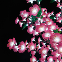 Outdoor IP65 Garten-Kirschblütenlichter Deko 2,5m Weihnachten RGB-Steuerung Mehrfarbiger Künstlicher LED-Leuchtbaum aus Harzmaterial 50000