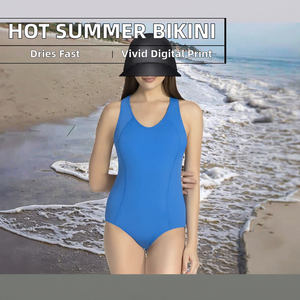 Traje de Baño de Una Pieza Sexy para Mujer, Popular en Verano, de Lujo, OEM, Spandex/Poliéster, Transpirable, de Secado Rápido, con Logotipo Frontal - Product Image 2