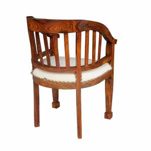 เก้าอี้ไม้สักพร้อมเบาะทำด้วยมือสินค้าจำนวนมากเก้าอี้รูปทรงที่กำหนดเองสำหรับห้องรับประทานอาหาร - Product Image 4