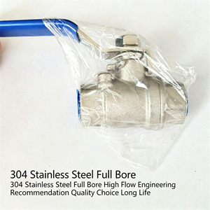 Vanne à boisseau sphérique pleine passée SS304, 1 pièce, filetage femelle NPT, pour coupure de conduite d'eau, avec levier, résistante à la corrosion, anti-fuite, ensemble de pose - Product Image 2