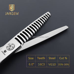 Paling Direkomendasikan oleh Pelanggan Set Gunting Rambut <span class=keywords><strong>6</strong></span>.0 Inch Baja VG10 Bilah Pedang Gigi 3D Tanpa Mencubit Rambut Gunting Barber - Product Image 4