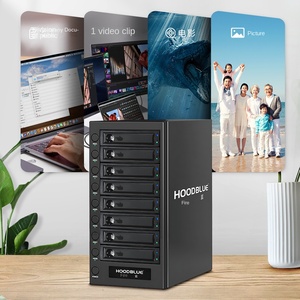 DS8032 Hoodblue yangın mavi sabit Disk kabine 8 Disk dizisi yüksek hızlı USB3.2 doğrudan ekli depolama Video klip bellek masaüstü - Product Image 2