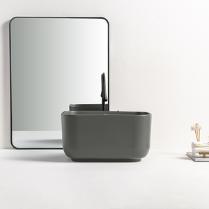 Lavabo <span class=keywords><strong>da</strong></span> <span class=keywords><strong>Appoggio</strong></span> in Ceramica Opaca Colorata per <span class=keywords><strong>Bagno</strong></span>, Lavandino Profondo per Lavaggio Mani, Vendita all'Ingrosso - Product Image 2