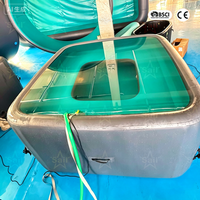Piscine gonflable premium Drop Stitch avec coussin, bain de glace carré en PVC, spa à domicile, pour fêtes et entreprises de location