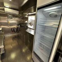 Remorque alimentaire en acier inoxydable de haute qualité, camion de restauration entièrement équipé, chariot à café et à snacks, fermé, multifonctionnel, carré