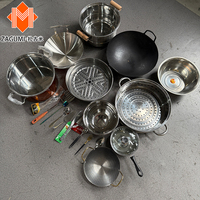 Set Peralatan Masak Anti Lengket Premium Lapisan Granit 12pcs Set Panci dan Wajan Dapur Grosir Set Peralatan Masak Anti Lengket