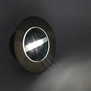 مصباح بالطاقة الشمسية تحت الأرض مصباح علوي مسطح بـ 3 مصابيح ليد لإضاءة المشاهد الطبيعية والأمن لسطح الرصيف