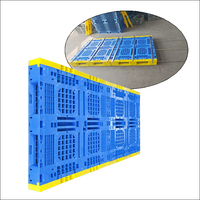 Palette en plastique industrielle réutilisable 2200*1100*150mm à 6 roulettes, à plateau ouvert, pour le stockage en entrepôt et le transport de marchandises
