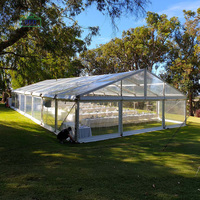 Carpas de Lujo Personalizadas para Bodas, 10x20, Tela de PVC, Postes de Aluminio, Impermeables, para 200-500 Personas, Eventos y Fiestas al Aire Libre