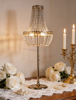 Support lumineux de décoration d'allée de mariage de haute qualité, élégant lustre doré, centres de table pour fournitures de mariage