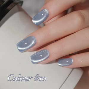 Juego de esmalte de <span class=keywords><strong>uñas</strong></span> de ojo de gato romántico de diseñador, exquisito brillo, cuentas de vidrio desnudo, Gel de esmalte de <span class=keywords><strong>uñas</strong></span> adecuado para bricolaje - Product Image 3
