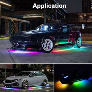 RGBIC Car Underglow Light <span class=keywords><strong>Kit</strong></span> IP68 Waterproof Exterior <span class=keywords><strong>Neon</strong></span> LED Car Lights Dynamic Modes Underbody Lights for Cars Trucks - Product Image 6