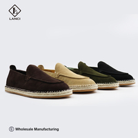 Fabricant de chaussures chinoises LANCI, espadrilles en daim, mocassins, espadrilles personnalisées, chaussures plates en jute, chaussures pour hommes, mocassins