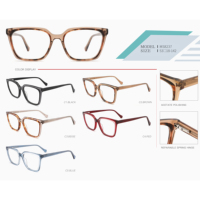 Vente en gros de lunettes optiques œil de chat de haute qualité montures acétate biodégradable temple métallique filtre à lumière bleue lecture stock prêt