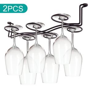 2 Pack <strong>Under</strong> <strong>Cabinet</strong> Stemware <strong>Rack</strong> <strong>Wine</strong> Glass Hanger <strong>Rack</strong> Wire Holder <strong>Storage</strong> for <strong>Cabinet</strong> Kitchen Bar - Product Image 6