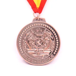 Tasarım özel benzersiz hatıra Metal 2D emaye İrlanda dans müzik dans ödülleri madalya kurdele ile ısmarlama madalya