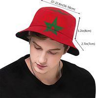 Casquette de seau personnalisée avec drapeau du Maroc pour le football en plein air, motifs à carreaux/dessins animés/camouflage/leopard pour la promotion des voyages sportifs