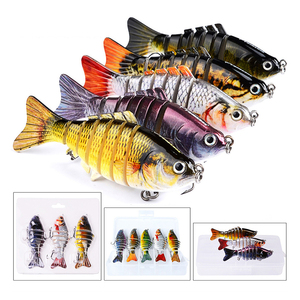 <span class=keywords><strong>Leurre</strong></span> de pêche multi-articulé à coulée lente pour eau douce et eau salée, appât réaliste de 100 mm pour la pêche au bar, à la truite, au crappie et au walleye - Product Image 5