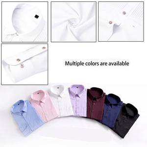 <span class=keywords><strong>Chemise</strong></span> de <span class=keywords><strong>smoking</strong></span> décontractée haut de gamme pour <span class=keywords><strong>homme</strong></span>, col mandarin, simple boutonnage, <span class=keywords><strong>blanche</strong></span>, OEM - Product Image 3