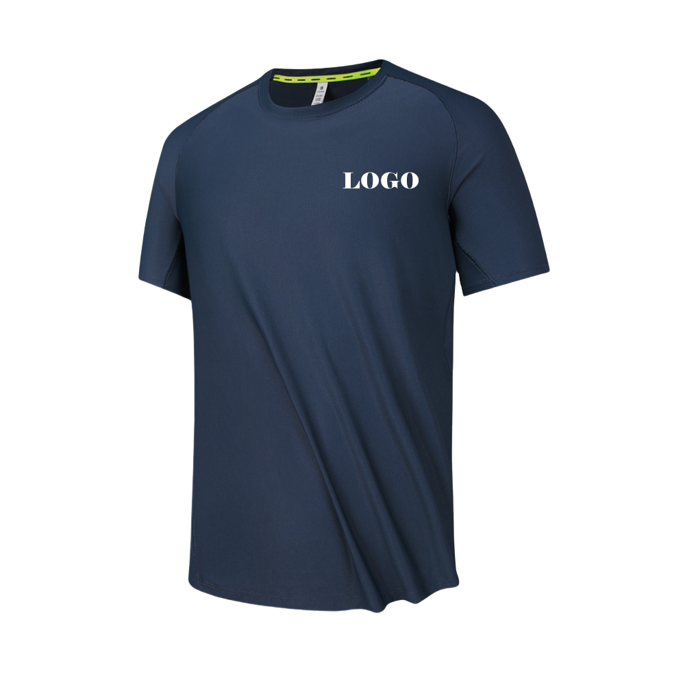 2025 Unisex Fast Dry Gym T-Shirt Nylon Spandex Plus Size Customizable Logo Knitted Fabric Men's & Women's Design Blank