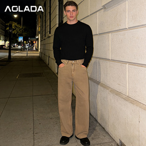 <span class=keywords><strong>Jeans</strong></span> Baggy Personalizzati da <span class=keywords><strong>Uomo</strong></span>, Lavati, a Gamba Larga Dritta, Stile <span class=keywords><strong>Boyfriend</strong></span>, Vintage Casual, Taglie Forti - Product Image 3