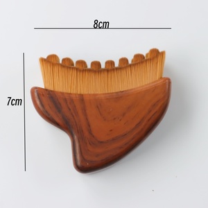 Pinceaux de contouring facial en fibres synthétiques avec manche imitation bois pour le modelage et le <span class=keywords><strong>massage</strong></span> du <span class=keywords><strong>visage</strong></span> – Vente en gros usine - Product Image 3