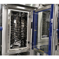 Horno de Vapor Eléctrico Industrial Combinado Multifunción para Panadería, Horno de Convección Rotatorio de 5/10 Bandejas con Fermentadora