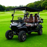 Voiturette de golf électrique tout-terrain de luxe 6 places personnalisée pour client britannique, avec batterie au lithium et conduite à droite