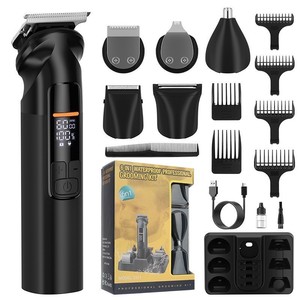 Tondeuse à cheveux 6 en 1 professionnelle rechargeable <span class=keywords><strong>pour</strong></span> hommes, tondeuse à cheveux <span class=keywords><strong>pour</strong></span> la maison, <span class=keywords><strong>coupe</strong></span> de cheveux <span class=keywords><strong>pour</strong></span> le visage, la barbe, le corps, le <span class=keywords><strong>nez</strong></span>, les <span class=keywords><strong>oreilles</strong></span> - Product Image 4