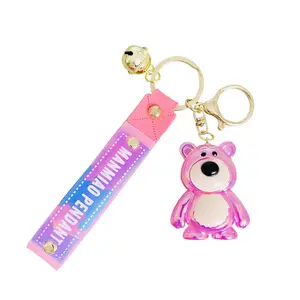 Lilangda креативная светящаяся цветная кукла-медведь, брелок для ключей, сумка, кулон в виде сердца для девочек, автомобильная цепь, подарки, оптовая продажа