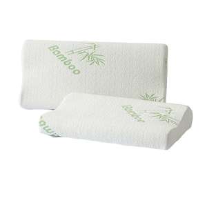 Layar bantal busa memori serat bambu persegi ergonomis Logo cetak kustom kontur untuk ukuran Solid Queen King standar - Product Image 4